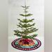 Anthropologie Holiday | Anthropologie Verdure Christ-Mas Tree Skirt Colorful Rainbow Floral Folk Art | Color: Blue/Red | Size: Os