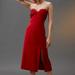 Anthropologie Dresses | Anthropologie Mare Mare Red Strapless Sweetheart Satin Dress | Color: Red | Size: Xs