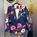 J. Crew Jackets & Coats | Banana Republic Size 12 Flowered Jacket | Color: Blue/Pink | Size: 12