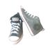 Converse Shoes | Converse All Star Mid Top Junior Mens Sz 5 Padded Gray Leather Sneaker Women 6.5 | Color: Black/Gray | Size: 6.5