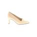 Bally Heels: Pumps Stilleto Cocktail Ivory Solid Shoes - Women's Size 9 1/2 - Almond Toe