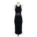 T by Alexander Wang Casual Dress - Sheath Scoop Neck Sleeveless: Black Print Dresses - Women's Size Small