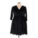 Torrid Casual Dress - Wrap: Black Dresses - Women's Size 3X Plus