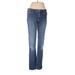 Lands' End Jeans - High Rise Straight Leg Trashed: Blue Bottoms - Women's Size 6 - Sandwash