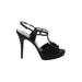 Adrianna Papell Boutique Heels: Black Print Shoes - Women's Size 10 - Open Toe
