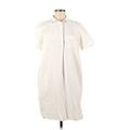 Gap Casual Dress - Shirtdress Collared Short sleeves: Ivory Print Dresses - Women's Size Medium