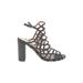 Brash Heels: Gray Solid Shoes - Women's Size 7 - Open Toe