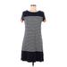 Brooks Brothers Casual Dress - Shift: Blue Stripes Dresses - Women's Size Medium