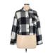 Shein Jacket: Black Checkered/Gingham Jackets & Outerwear - Women's Size 12