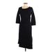 Akemi + Kin Casual Dress - Sheath Square 3/4 sleeves: Black Print Dresses - Women's Size Medium