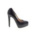 Brian Atwood Heels: Pumps Stilleto Cocktail Party Black Solid Shoes - Women's Size 37.5 - Round Toe