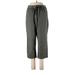 L.L.Bean Velour Pants - Mid/Reg Rise Culottes Culotte: Gray Activewear - Women's Size Large