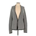 Brooks Brothers Silk Blazer Jacket: Black Checkered/Gingham Jackets & Outerwear - Women's Size Large