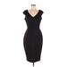 Eva Mendes by New York & Company Casual Dress - Sheath: Black Solid Dresses - Women's Size Medium