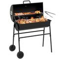 YITAHOME M Charcoal Smoker BBQ, Portable Barbecue Grill with Height Adjustable Charcoal Tray & Temperature Gauge for Party, Camping, Patio, Garden, Comes with Kitchen Tong