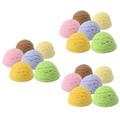 BESTonZON 18 Pcs Toy Cake Showcase Props Ice Cream Balls Kids Ice Cream Cart Fake Ice Artificial Cake Toy Ice Cream Ice Cream Cones Cupcake Coffee Bar Decor Food Decor Cupboard Template Pvc