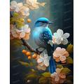 Cute Blue Bird 500 Piece Artistic Jigsaw Puzzle - Best Brain Exercises for Adults Puzzles - Vibrant Colors, Cultural Art, Premium Quality - Modern Home Decor Funny Gifts