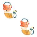 BESTonZON 2pcs Fox Organ Accordion Toy for Cartoon Accordion Toy Educational Toys Calming Toys Keys Button Small Accordion Puzzle Toy Accordion Toys Preschool Music Plastic