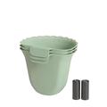 HASMI Bathroom trash can Kitchen Wall-mounted Trash Can Cabinet Door Hanging Cabinet Waste Paper Basket Storage Bucket,3 Pieces Kitchen Trash Can (Color : B)