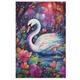 Swan Jigsaw Puzzles for Kids 1000 Pieces 3d Swan Wooden Puzzle Decompression Game for Adults Women Kids Girl Family Gathering Educational Game Toys （78×53cm）