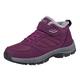 CUTeFiorino Pair Models Women's Medium and Older High Top Plus Velvet Thickening Non-Slip Wear Comfortable Cotton Shoes Warm Sports Cotton Shoes Fitness Shoes Women, purple, 8.5 UK