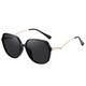 YuanSpring casual sunglasses Women's sunglasses with square and round frames, sunglasses for street photography, polarized sunglasses(A)