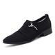 New Oxford Formal Shoes for Men Slip On Pointed Cap Toe Pleated Canvas Non Slip Low Top Rubber Sole Anti-Slip Working (Color : Black, Size : 6 UK)