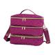 Folpus Carrying Bag Makeup Cosmetic Storage Zipper Nail Polish Organizer Case for Manicure Tools Toiletries Essential Oil Lipstick, Violet
