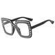 MiqiZWQ Sunglasses womens Sunglasses Big Square Frame Sunglasses Eyewear Retro Frames Eyeglasses-Style 8-For Adult-A