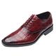 TDEOK Leather Colour Fashion Shoes Lace Company Lace-Up Shoes for Men Suitable Leather Shoes for Men Summer Shoes Men Open, red, 8 UK