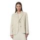 Longblazer MARC O'POLO "aus TENCEL™ Lyocell-Leinen-Mix" Gr. 46, grau Damen Blazer