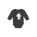 Disney x Jumping Beans Long Sleeve Onesie: Gray Marled Bottoms - Size 3 Month