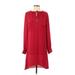 BCBGMAXAZRIA Casual Dress - Shift: Burgundy Solid Dresses - Women's Size X-Small