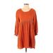 Ann Taylor LOFT Casual Dress - Popover: Orange Dresses - Women's Size X-Small