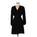 Old Navy Casual Dress - Wrap: Black Solid Dresses - Women's Size Large