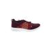 Sneakers: Burgundy Print Shoes - Women's Size 37 - Almond Toe