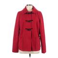 Old Navy Coat: Below Hip Red Print Jackets & Outerwear - Women's Size Medium