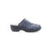 Born Mule/Clog: Slip-on Wedge Casual Blue Print Shoes - Women's Size 8 - Round Toe