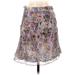 IRO Silk Skirt: Gray Snake Print Bottoms - Women's Size 36