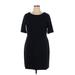 Tommy Hilfiger Casual Dress - Sheath Crew Neck Short sleeves: Black Print Dresses - Women's Size 16