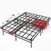 Super Heavy Duty Mattress Foundation with 4400lbs Weight Capacity / 14 Inch Metal Platform Bed Frame / Underbed Storage