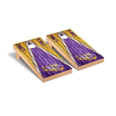 Louisiana State LSU Tigers Triangle Cornhole Board Set