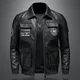 Men's Casual PU Leather Jacket Slim Fitting Motorcycle Jacket Korean Version Lapel 5XL Autumn