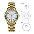 CL055 Gold Men Watch Quartz Wristwatch Custom Logo Photo Private Label Stainless Steel Watches