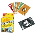 Uno Games ONO 99 Card Game for Kids & Families 2 to 6 Players Adding Numbers For Ages 7 Years &