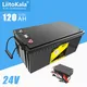 LiitoKala 24V 120Ah LiFePO4 Battery Solar Golf Car for Forklift waterproof battery pack for