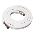 7m 1/4'' 3/8'' Air Conditioner Pipes Insulated Copper Pipe Fittings Pair Coil Tube Split Line Wire