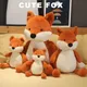 Cute Plush Fox Toy Pillow 35cm 50cm 70cm 90cm Big Size Stuffed Animal Fox Soft Doll Kids Toys