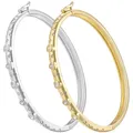 ZHUKOU oval shape Bracelets for Woman brass Bracelets Bangles heart Cubic Zirconia gold color Luxury