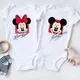 Disney Mickey Mouse Twins Baby Girl Jumpsuit Newborn Baby Boy Clothes Cartoon Mickey Minnie Mouse